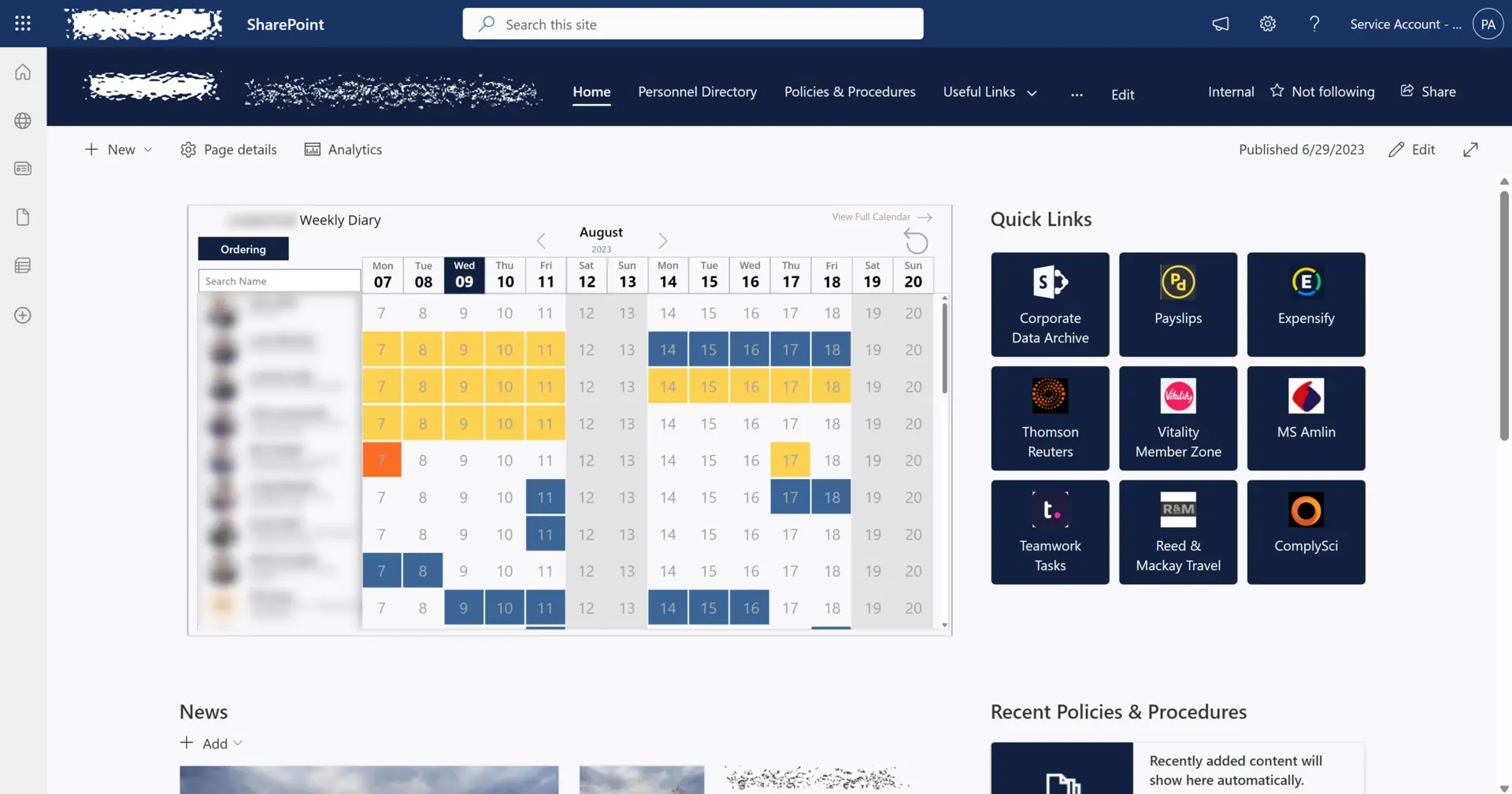 LCP — SharePoint Intranet Site