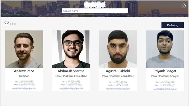 LCP — Personnel Directory in Power Apps