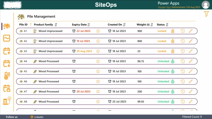 Material Management Application with Business Central Automation