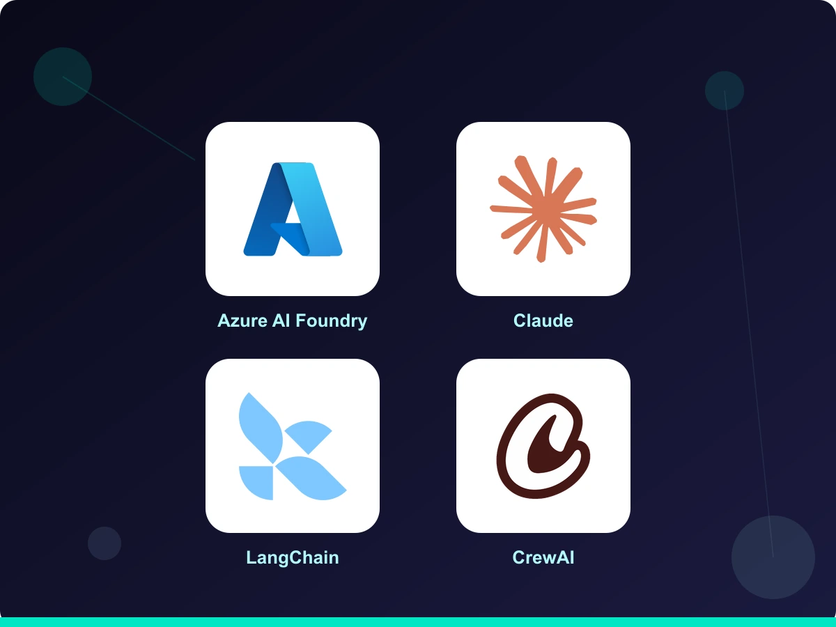 Agent stack we build on: Azure AI Foundry, Claude, LangChain and CrewAI