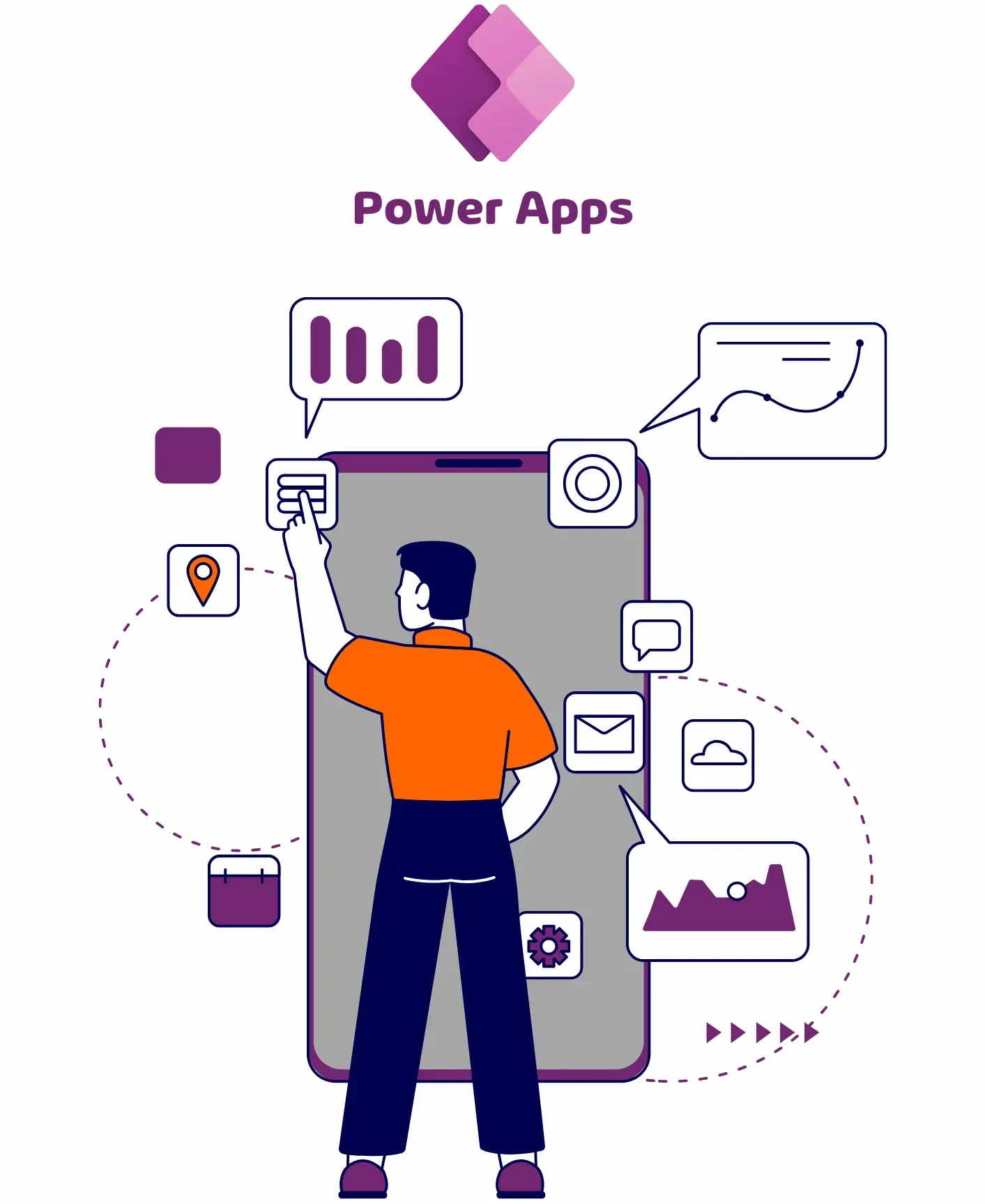 Person creating a custom Power App